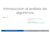 Introducción al análisis de algoritmosalram/comp_algo/clase2.pdf · Alonso Ramírez Manzanares Computación y Algoritmos 01.02 Ejemplo 2:Problema de conectividad (aplicaciones)