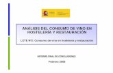ANÁLISIS DEL CONSUMO DE VINO EN HOSTELERÍA Y … · 2018-01-12 · 5 GENERAL : diagnóstico de la situación actual del consumo del vino en hostelería y restauración desde el