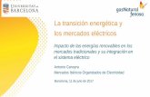 La transición energética y los mercados eléctricos · 2017-07-12 · La transición energética y los mercados eléctricos Antonio Canoyra Mercados Ibéricos Organizados de Electricidad