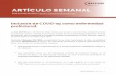 2020 04 28 Auren - Artículo Semanal - Inclusión de COVID ......AUREN UruguayInclusión de COVID-19 como enfermedad profesional. La Ley 19.873, de 3 de abril de 2020, “COVID-19