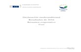 Declaración medioambiental Resultados de 2016 Resumen ... · Página 2 de 77 Declaración medioambiental de la CE, resumen corporativo para 2016 Versión final PREFACIO La Comisión