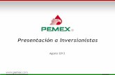 Presentación a Inversionistas Enero 2013 · A partir del 1 de enero de 2006, el esquema de contribuciones de Pemex-Exploración y Producción (PEP) quedó establecido en la Ley Federal