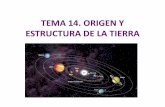 TEMA 14. ORIGEN Y ESTRUCTURA DE LA TIERRA · ESTRUCTURA DE LA TIERRA . Desde la base de la corteza hasta 2900 km. Representa el 83% del volumen total de la Tierra. Densidad del manto