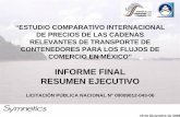 INFORME FINAL RESUMEN EJECUTIVO - Gob · Comparativo Internacional de Precios de las Cadenas Relevantes de Transporte de Contenedores para los Flujos de Comercio en México” Fase