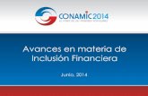 Avances en materia de Inclusión Financiera · 2016-08-17 · Avances en materia de Inclusión Financiera Junio, ... Empresas de Factoraje y Uniones de Crédito. 3 A junio de 2013