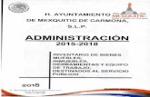 mexquiticdecarmona-slp.gob.mxmexquiticdecarmona-slp.gob.mx/2015-2018/images/... · IDOS c,) éd,1W z, INVENTARIO DE BIENES MUEBLES,INMUEBLES, 121 HERRAMIENTAS Y EQUIPO DE TRABAJO,