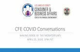 CFE COVID Conversations · 4/4/2020  · RENT STABILIZATION ORDINANCE (RSO) • Stabilizes Rents –Annual rent increases • Provides Just Cause Evictions (4 Tenant At-Fault & 9