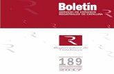 Boletin SERC 189 - Septiembre-Octubre 2017 SEPTIEMBRE-OCTUBRE DE 2017 Decanato Autonómico de los Registradores de la Propiedad y Mercantiles de Cataluña ... SOLTERAS (DOGC 26/10/2017).....