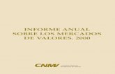 INFORME ANUAL SOBRE LOS MERCADOS · 2006-08-10 · Informe anual sobre los Mercados de Valores. 2000 4 PRINCIPIOS 3/7/01 08:05 Página 4. A.2.18. Mercados secundarios. Renta variable.