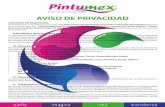 AVISO DE PRIVACIDAD diseño - Pintumexpintumex.com.mx/assets/aviso-de-privacidad.pdf · I.Identidad del Responsable. Con fundamento en los artículos 15 y 16 de la Ley Federal de
