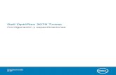 Dell OptiPlex 3070 Tower€¦ · Dell recomienda utilizar únicamente fuentes de alimentación universales (UPS) basadas en salida de onda sinusoidal para PSU APFC, no una aproximación