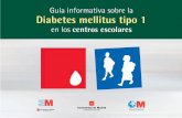 en los centros escolares - Comunidad de Madrid · 2010-06-14 · en el aporte de insulina, el control de la dieta y el ajuste del ejercicio físico, así como la ineludible necesidad