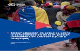 Sistematización de estudios sobre la caracterización de la ...³n de estudios...X Condiciones de trabajo de la población venezolana migrante y refugiada 16 ... “Debido a la alta