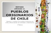 REPASO UNIDAD 2: PUEBLOS ORIGINARIOS DE CHILE · Pueblos Originarios de Chile Los pueblos originarios chilenos no realizaron grandes construcciones ni establecieron sistemas político-religiosos