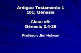 Antiguo Testamento 1 101: Génesis Clase #5: Génesis 2.4-25ibitibi.org/wp-content/uploads/2017/07/Genesis_IBIT-5.pdf · 2018-02-01 · En la narrativa de la creación, las acciones