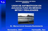 USOS DE ANTIBIÓTICOS EN ACUACULTURA EN MÉXICO: MITOS …F3ticos … · Acumilación de nutrientes Amonia Nitritos Sulfuros Eutroficación. Modificación de la línea de costa. Cambios