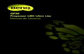 GP30 Proyector LED Ultra Lite Manual de Usuariobenqimage.blob.core.windows.net/driver-temp-file/GP30_UM_SP.pdf · pueden contaminar los componentes ópticos, acortando la vida útil