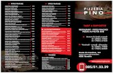 Pizza Pino - Nandrin · > PIZZA AU FEU DE BOIS NERONE (Tomate, mozzarella, salami piquant, poivrons) VESUVIO (Tomate, mozzarella, jambon, oignons) MARINARA (Tomate, mozzarella, thon,
