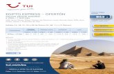 EGIPTO EXPRESS – OFERTÓN – Ofertas TUI Spain · 2019-01-10 · EGIPTO EXPRESS – OFERTÓN SALIDA DESDE MADRID 8 DÍAS / 7 NOCHES Valle de los Reyes, Tebas, Colosos de Memnon,