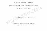 XXIX Asamblea Nacional de Delegados ATD-CEIP · aprobado por la Asamblea Nacional de delegados de la ATD reunidos en la fecha indicada. 2 2.- Sobre Educación Artística - Situación