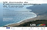 VII Jornada de Patrimonio geológico de Canarias...VII Jornada de Patrimonio geológico de Canarias 13 de marzo de 2020 17:00 Inauguración17:15 Introducción al patrimonio geológico17:45