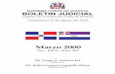 SUPREMA CORTE DE JUSTICIA BOLETIN JUDICIAL · SUPREMA CORTE DE JUSTICIA BOLETIN JUDICIAL Fundado el 31 de agosto de 1910 Organo de la Suprema Corte de Justicia Marzo 2000 No. 1072,