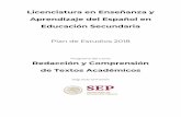 Licenciatura en Enseñanza y Aprendizaje del Español en …±ol... · 2019-01-15 · Orientaciones para el aprendizaje y enseñanza 11 Sugerencias de evaluación 12 Unidad de aprendizaje