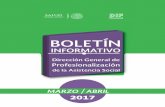 BOLETÍN · 2018-09-04 · EC EC0866 “Supervisión de Centros de Asistencia Social/ Centros de Atención para Niñas, Niños y Adolescentes”; en el mes marzo se realizó la primera