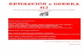 REVOLUCIÓN o GUERRA #13igcl.org/IMG/pdf/esp_rg13.pdfVolante : "Luchar para ‘salvar el planeta’ requiere la destrucción del Estado capitalista y el ejercicio de la dictadura del