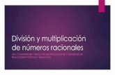 División y multiplicación de fracciones · 2020-05-12 · Para multiplicar dos números decimales se multiplica como si fueran números naturales. En el producto debemos separar