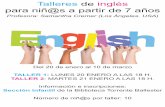 Talleres de inglés para niñ@s a partir de 7 añosbibliotecas.aytosalamanca.es/es/bibliotecas/... · Talleres de inglés para niñ@s a partir de 7 años P a: Sa a a C (L . USA) Del
