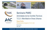 Seminario PIARC - aacarreteras.org.araacarreteras.org.ar/pdfs/webinars/Seminario-web... · Seminario PIARC Actividades de los Comités Técnicos T.C 2.1: Movilidad en Áreas Urbanas