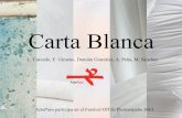 Carta Blanca - luciamendoza.es · Carta Blanca!! ArtePaso participa en el Festival Off de Photoespaña 2013 “Torontina” 1/3, 2011. Fotografía digital, papel RC brillo, empanelado