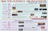 TEATRO WAGNER - Ayuntamiento de Aspe · Pepica y los Bichejos (concierto familiar). Organiza: Concejalía de Cultura. Entrada libre. Encuentros en el Wagner. Los Aljezares II. Conferencia: