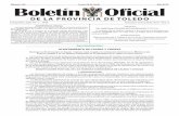 DE LA PROVINCIA DE TOLEDO - Calera y Chozas · artículo 6 de la Ley 5 de 2002, de 4 de abril, reguladora de los Boletines Ofi ciales de la Provincia, las órdenes de inserción de