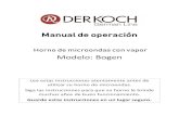 Lea estas instrucciones atentamente antes dederkochline.com/manuals/hornosymicroondas/DerKoch-Manual... · 2018-07-05 · 30. La superficie del gabinete de almacenamiento se puede