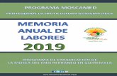 MEMORIA ANUAL DE LABORES · MEMORIA ANUAL DE LABORES 2019 PROGRAMA MOSCAMED 2 GUATEMALA Se trabajó en el territorio guatemalteco de la siguiente forma: Área Libre, en donde no hay