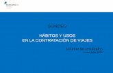 Hábitos y usos en la contratación de viaje · 1.- Introducción Kontsumobide-Instituto Vasco de Consumo, a través de sus centros de formación e información en consumo, ha realizado