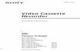 Video Cassette Recorder · 2013-09-28 · Los programas de televisión, las películas, las videocintas, y demás materiales pueden tener reservado el derecho de reproducción. La