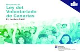 Resumen de Ley del Voluntariado de Canarias · Resumen de Ley del Voluntariado de Canarias 7 Sigue en la página siguiente Este documento es un resumen adaptado a Lectura Fácil de