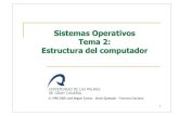 Tema 2: Estructura del computador y sistema operativosopa.dis.ulpgc.es/so/teoria/pdf/Old/so-01-2... · Estructura de la E/S Los dispositivos se conectan al bus a través de controladores