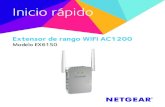 Guía de inicio rápido del extensor de rango WiFi AC1200 ... · 6 Conexión a una red WiFi existente Para ampliar la cobertura de la red WiFi, tiene que conectar el extensor de rango