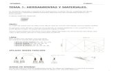 TEMA 1: HERRAMIENTAS Y MATERIALES. - Junta …...TEMA 1: HERRAMIENTAS Y MATERIALES. Es necesario aprender y practicar la manipulación correcta de los materiales de dibujo para formar