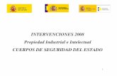 Intervenciones 2008 03 - Oficina Española de Patentes y ... · La intervenciones en Recinto Aduanero, atendiendo al número de artículos incautados alcanza el 59,5% de los mismos,