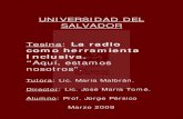 UNIVERSIDAD DEL SALVADOR Tesina: La radio como herramienta ...¡ginas_desdeTesis.pdf · UNIVERSIDAD DEL SALVADOR . Tesina: La radio como herramienta Inclusiva. “Aquí, estamos nosotros”.