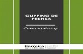CLIPPING DE PRENSA - Barreira A+D · 2019. 2. 21. · CLIPPING DE PRENSA Curso 2016-2017. ANIMACIÓN VIDEOJUEGOS MODA INTERIORISMO GRÁFICA OTROS EVENTOS. seMAnA inTernAcionAl de