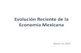 Evolución Reciente de la Economía Mexicana · Evolución Reciente de la Economía Mexicana 13 En congruencia con el proceso de convergencia que ha exhibido la inflación hacia niveles