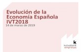 Evolución de la Economía Española IVT2018 · La revisión de previsiones del FMI de enero pasado sobre la economía mundial constata el debilitamiento de la expansión, con un