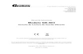 Modelo GK-403 - GEOKON · Manual de Instrucciones Modelo GK-403 Consola de Lectura de Cuerda Vibrante No se puede reproducir ninguna parte de este manual de instrucciones por ningún