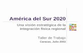 América del Sur 2020 - iirsa.org · !América del Sur es un actor relevante en la búsqueda de la paz, los procesos de liberalización del comercio y el cuidado del medio ambiente